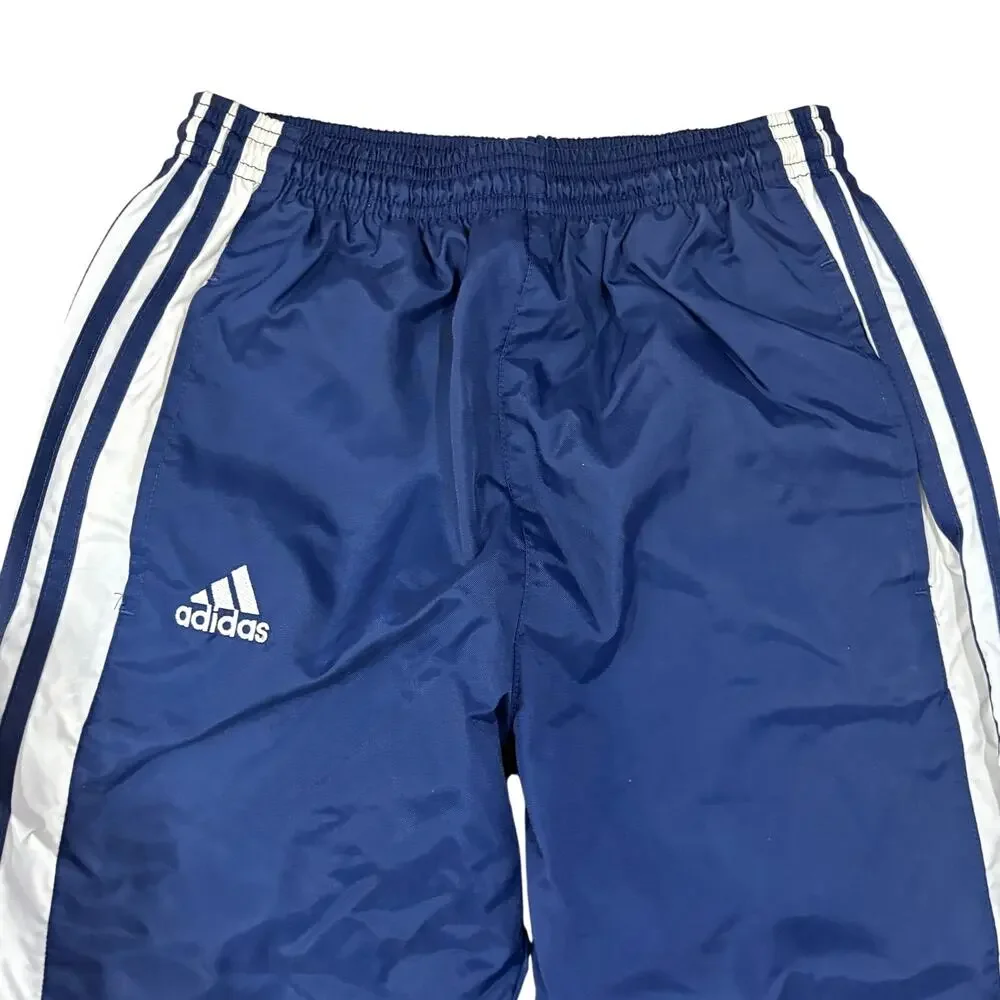 adidas Vintage Y2K Track Pants Jacket Set Blue White Stripe Youth Soccer Warmup